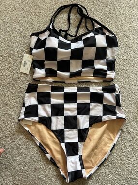 Livy & Kate Finish Line Bikini Set Medium 🏁